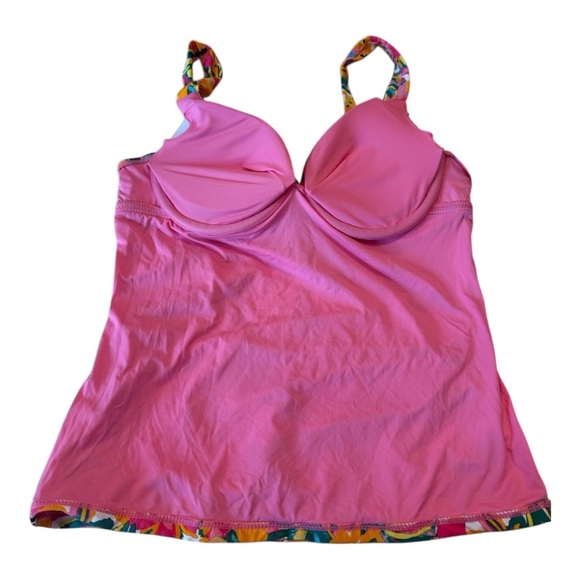 Anne Cole Women's Easy Triangle Tankini Swim Top Size 32C /34B Sunshine Floral - Picture 14 of 16